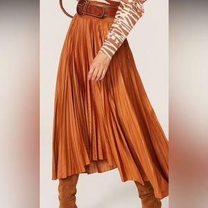 A.L.C. Demi Pleated Midi Skirt